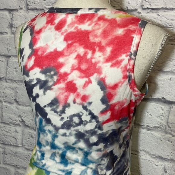 WAREHOUSE One Tie Dye Side Ruched Tank Size Extra Small - Picture 7 of 12